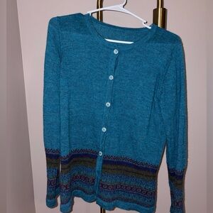 100% Peruvian Imports Baby Alpaca Patterned Women's Sweater